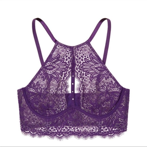 NWT Victoria’s Secret VS Very Sexy Lace High Neck Bra Size 32DD - Picture 4 of 12